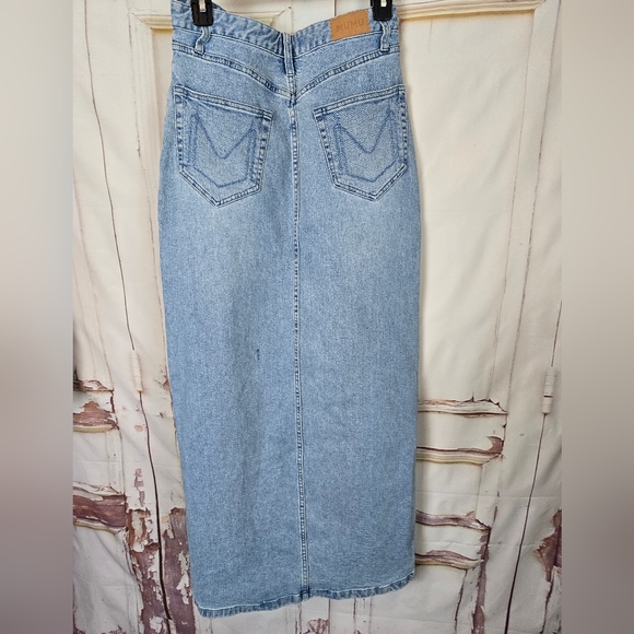 NWOT Show Me Your Mumu McEntire Maxi Denim Skirt size 28 - Picture 10 of 10